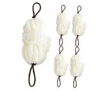 MAGICLULU 5piezas Bola De Baño Esponja De Lufa Suave Exfoliante Corporal Para Ducha Baño Casa Hogar Esponja Vegetal Estropajo De Luffa Natural