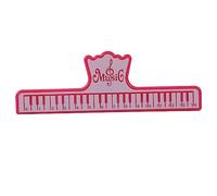 MAGICLULU 5piezas Sujeta Partituras Ligera y Duradera Pinzas Amarillas Rojas y Negras Clip De Partitura Musical Diseño De Teclado Multifunción