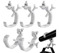MAGICLULU 6 Abrazaderas de Luz para Dj de Aluminio Plateado Ganchos Ajustables para Armazones de Luces de Escenario 30-52 MM 6 Unidades Clips Antideslizantes para Montaje Seguro en Truss