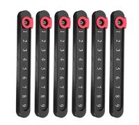 MAGICLULU 6 Barras de Puntuación para Futbolín de Mesa Marcador de Puntuación de Plástico Negro Accesorio para Mesa de Futbolín Contador de Puntos de Reemplazo Juego de 6 Piezas para