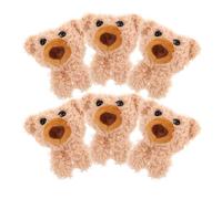 MAGICLULU 6 Osos de Peluche de Felpa para Accesorios de Ropa, Suaves y Cómodos, Diseño Adorable para Decorar Prendas Estilo Único, Pack de 6 Piezas