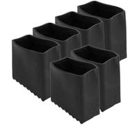 MAGICLULU 6 Piezas Almohadillas Antideslizantes para Pies de Escalera, Goma Epdm Negra 2.5x3.5 Cm, Accesorios para Escaleras Plegables Domésticas, Protección para Suelos y Estabilidad