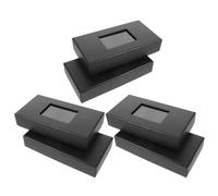 MAGICLULU 6 Piezas Caja para Pajarita Caja para Corbata Negra de Papel y Plástico con Tapa Superior E Inferior, Ventana Transparente, Estructura Rígida, para Pajaritas y Corbatas, Regalos