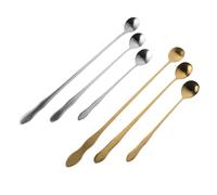 MAGICLULU 6 piezas Cucharas de Inoxidable de Mango Set para Café Helados y Salsas Dulces para Miel y Ingredientes Espesos
