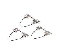 MAGICLULU 6 Piezas diadema de encaje con orejas de gato fiesta halloween hair topper halloween party graduacion vestir venda ropa Decorar Perder Accesorios para el cabello tela