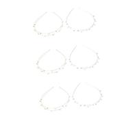 MAGICLULU 6 Piezas Diadema De Perforación De Doble Drenaje Cintas Para El Cabello Para Mujeres Gemas Para El Cabello Para Mujeres Diadema Blanca De Las Mujeres Venda Pedrería Versión Coreana