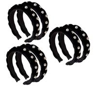 MAGICLULU 6 Piezas diadema de terciopelo perlado diadema adornada con cuentas tiara coleteros pelo mujer s llamativas para mujer s para Moda sombrerería venda