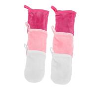 MAGICLULU 6 piezas Guantes de Limpieza Facial Absorbentes y Transpirables Removedor de Maquillaje Reutilizable para Mujer Regalo Práctico y Diseño Sencillo Rosa