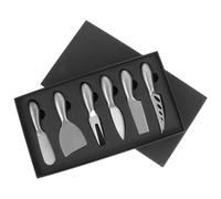 MAGICLULU 6 Piezas Kit para Cortar Queso, Cortadores de Queso de Acero Inoxidable, Plata, Mango Hueco, Agarre Cómodo, para Cocinar y Restaurante