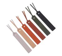 MAGICLULU 6 piezas Marcadores de Libros de Piel Sintética PU Retro Cosidos Clásicos con Cuerda para Hombres Lectores y Estudiantes Accesorios de Página Aplicables para Amantes de la Lectura