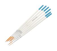 MAGICLULU 6 Piezas Pinceles Redondos de Nylon para Detalles Finos Resistentes y Precisos para Pintura Acrílica Acuarela Óleo y Manualidades Kit Pequeño para Modelismo y Dibujo de Cómic