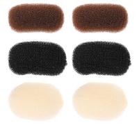 MAGICLULU 6 Piezas Potenciador De Cabello Aumentar Clip De Relleno De Volumen De Cabello Cojín Para La Cabeza Del Cabello Chica Bollo Relleno Al Vapor Seda De Nailon De Las Mujeres Invisible