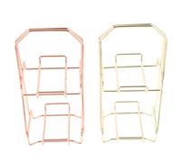 MAGICLULU 6 Piezas Sostenedor La Borla Soporte Secado Esponja Soporte Metálico Bastidores Hojaldre Soplo Belleza Metal Tendedero Esponja Acero Polvo Maquillaje
