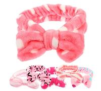 MAGICLULU 6piezas Diademas Maquillaje Para Lavado Facial Cuidado Niñas Lazos Elegantes