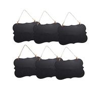 MAGICLULU 6piezas Pizarra Tiza Pequeña Doble Cara Mini Tableros De Mensajes Decoración Creativa Para Hogar y Oficina