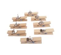 MAGICLULU 70 Clips de Madera con Chinchetas para Manualidades y Colgar Fotos, 3.5 Cm, Ideales para Decoración y Uso Hogar