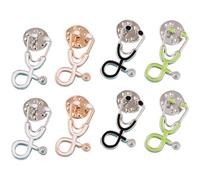 MAGICLULU 8 Broches Decorativos Resistentes y Que No Dañan la Ropa de Aleación Forma de Estetoscopio para Enfermeras y Doctores Ideales para Ocasiones Casuales y Formales