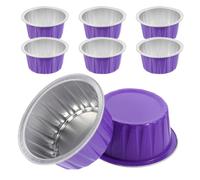 MAGICLULU 8 Cuencos de Aluminio para Cera Púrpura Reutilizables y Portátiles para Depilación Calentador de Cera en Casa