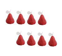 MAGICLULU 8 Piezas Vela Perfumada De Fresa Decoración Aromaterapia Mini Velas De Fresa Fiesta Pequeño Frambuesa Elegante Rosa Conformado Pastel Velas Aromáticas Parafina Rojo