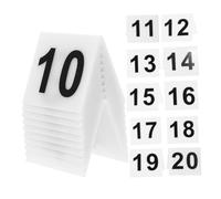 MAGICLULU 80 piezas Números de Mesa Doble Cara Señal Acrílica Transparente Numerada Marcadores Reutilizables para Bodas Banquetes y Recepciones Base Estable y Visibilidad desde Ambos Lados