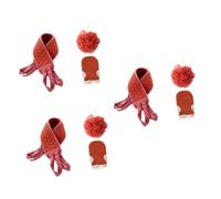 MAGICLULU 9 Piezas Baño De Tres Piezas Toalla De Baño Guante De Suministros De Baño Esponjas Para Bañarse Toallas Corporales Toallas De Baño Portátiles Nacarado Toalla De Espalda Rojo