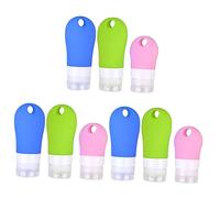 MAGICLULU 9 Piezas Botella Portátil Dispensador De Jabón Azul Contenedor De Loción Envases De Maquillaje Recipientes De Silicona Botella Cosmética Líquido Viajar Cosmético Lavado De Cuerpo