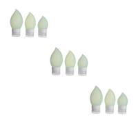 MAGICLULU 9 Piezas embotellado de gotas cosmético botellas de loción vacías champú botellas de viaje botellas de almacenamiento botellas recargables portátil Botella de silicona kit de viaje
