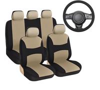 MAGICLULU 9 Piezas Fundas Aplicables Para Asientos De Coche Con Funda Para Volante Hecha De Tela Para Uso Anual