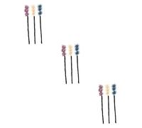MAGICLULU 9 Piezas Plancha para albóndigas hair topper women moños de pelo bollo rizador de pelo Rizadores de cabello accesorios de peinado fabricante de moño de flores para el cabello chica