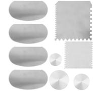 MAGICLULU 9piezas Herramientas para Cerámica de Acero Inoxidable Raspadores y Giratorios para Modelado y Esculpido de Arcilla Kit Multifuncional para Manualidades y Decoración de Pasteles