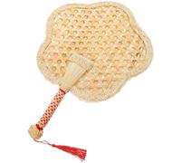 MAGICLULU Abanico de Paja Mango Tejido a Mano, Diseño Natural y Ligero, para Enfriamiento en Fiestas y Playas, Color Beige Buena Resistencia Varios estilos