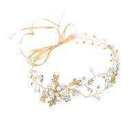MAGICLULU Accesorio Nupcial Único Y Elegante Diadema Dorada para Bodas Y Fiestas de Compromiso