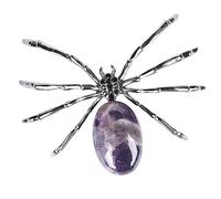 MAGICLULU Adornos De Araña De Piedra De Cristal Figurilla Condujo Interior Decorativo Largo Víspera De Todos Piedra Preciosa Gigante Enorme Broma Piedra De Cristal Natural Violeta