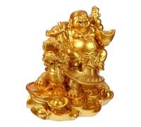 MAGICLULU Adornos De Buda Maitreya Porcelana Decoración Hogar Feng Shui Moderno Alegre Decorativo Viviendo para Estatua Adorno Delicado Mini Artesanías Adorno De Estilo Antiguo Resina Golden