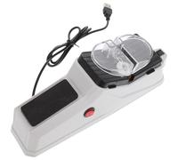 MAGICLULU Afilador Eléctrico de Cuchillos Profesional Diseño Ergonómico y Base Antideslizante para Cocina, Afilado Rápido y Versátil de Tijeras y Cuchillos de Plástico Blanco