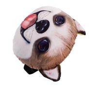 MAGICLULU Almohada Cuello de Coche Diseño 3d de Corgi, Rellena de Poliéster, y Fácil de Limpiar, Cojín Cervical para Viaje y Decoración Automotriz