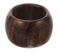MAGICLULU Anillo Pulgar de Madera Natural Diseño de Patrón Tigre y Grabado de Texto Prajñā, Accesorio Cultural Budista para Hombres, Joyería Artesanal Cómoda y Decorativa