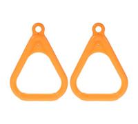 MAGICLULU Anillos de Gimnasia para Hacer Ejercicio 2 Unidades de PP y Metal Resistentes para Entrenamiento Fitness al Aire Libre y Accesorios de Columpio Triangular Portátil