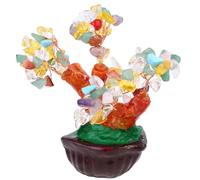 MAGICLULU Árbol la Suerte de Cristal para Adorno de Oficina y Hogar, Pieza Artesanal de Escritorio Que Atrae Prosperidad, Riqueza
