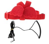 MAGICLULU Arnés para Loros al Aire Libre Resistente al Desgaste Cuerda Elástica para Entrenamiento y Vuelo Tamaño Color Rojo Arnés Cómodo y Decorativo para Mascotas Pequeñas