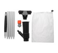 MAGICLULU Aspirador de Fondo para Piscina Desmontable Negro, Herramienta de Limpieza Portátil Material Plástico y Aleación de Aluminio, Fácil de Usar en Estanques y Esquinas