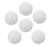MAGICLULU Balones de Tenis Blancas para Principiantes 6 Piezas, Balones de Goma de Alta Elasticidad para Entrenamiento de Tenis en Interiores y Exteriores, Equipo Deportivo para Práctica