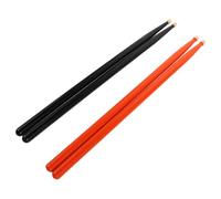 MAGICLULU Baquetas para Batería 5A de Madera de Arce y Abedul 2 Pares en Colores Naranja y Negro para Batería Acústica Ideales para Estudiantes y Principiantes