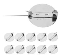 MAGICLULU Bases para Broches Planas 2.5 CM 50 Piezas para Suministros de Broche Bricolaje y Bases de Seguridad para Broche para Proyectos Creativos y Manualidades