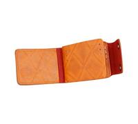 MAGICLULU Billetera para Hombre de Cuero Marrón Multifuncional Cierre Doble de Botón y Múltiples Compartimentos, Estilo Casual y Vintage para Uso Diario
