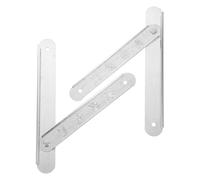 MAGICLULU Bisagras de Aleación de Aluminio para Escalera de Tijera, Accesorio Reforzado de 34 Cm, Varillas de Amarre Galvanizadas Blancas, Piezas Resistentes para Escaleras Plegables Mano