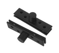 MAGICLULU Bisagras Pivotantes de Puerta Giratoria de Acero Inoxidable 2 Unidades Negras para Armarios y Muebles Rotación Oculta de 360 Grados
