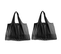 MAGICLULU Bolsa De Compras De Gran Capacidad 2 Piezas De Oxford Tela Negra Resistente Almacenamiento Portátil para Uso Diario y Transporte Manual