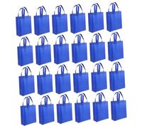 MAGICLULU Bolsa De Compras Reutilizable Azul Real 25x30x10 Cm Tela No Tejida Resistente Plegable para Mujer y Familia Uso Diario Pack 30 Unidades Fiesta Supermercado Playa Viaje