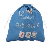 MAGICLULU Bolsa para fichas de Mahjong: Exclusiva Bolsa de Tela Oxford con cordón para Guardar fichas de Mahjong, Ideal para Viajes y para el hogar. Bolsa organizadora Grande para el Juego de Mesa de